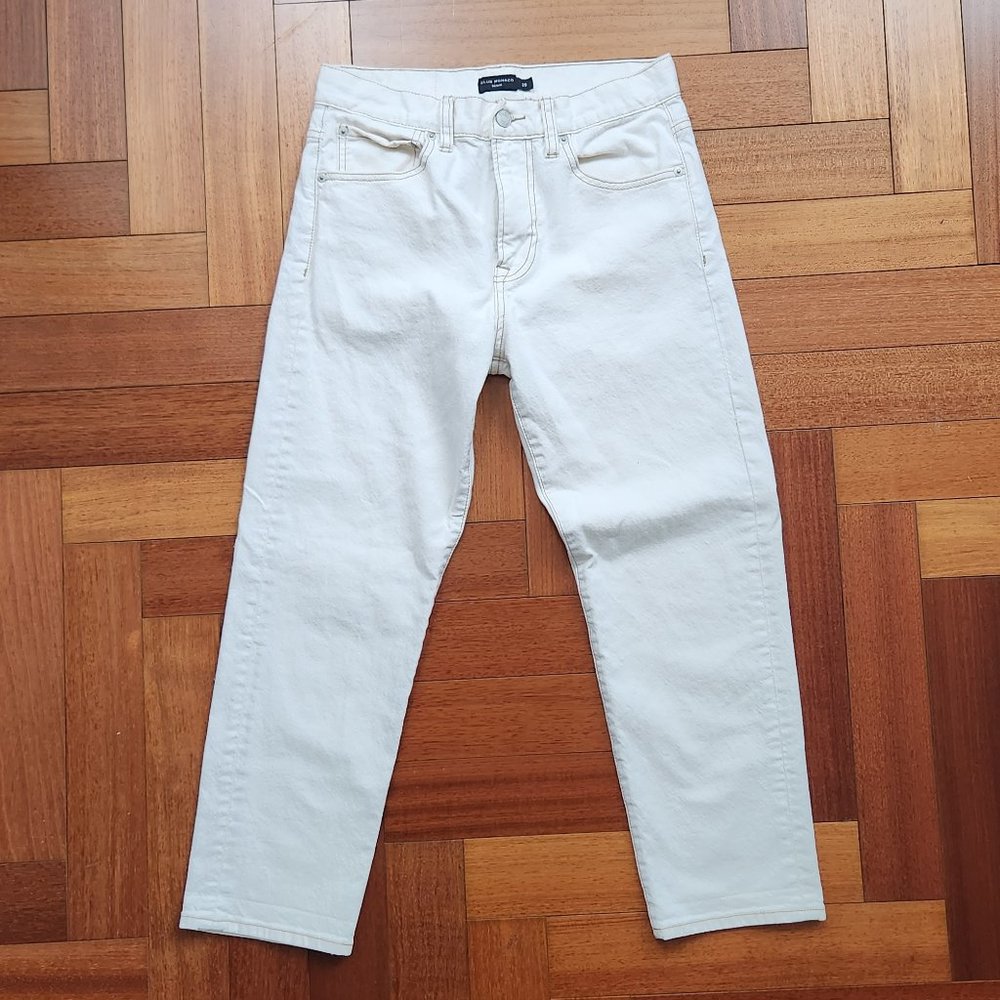 CLUB MONACO White Slim Fit Cropped Denim Jeans